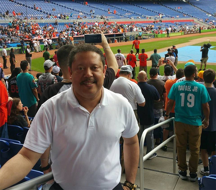 JAL Sports and Entertainment President Juan Lopez at a Baseball Game